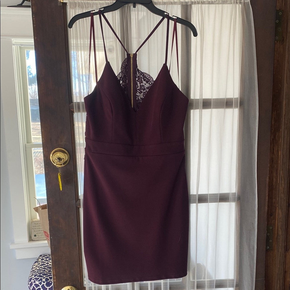 Elegant Burgundy Dress